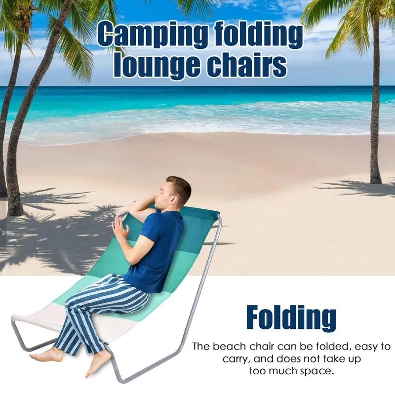 Folding Lounge Chairs For Outside Portable Beach Folding Lounger Reclining Lounger Adjustable Sun Chair For Sunbathing Tanning