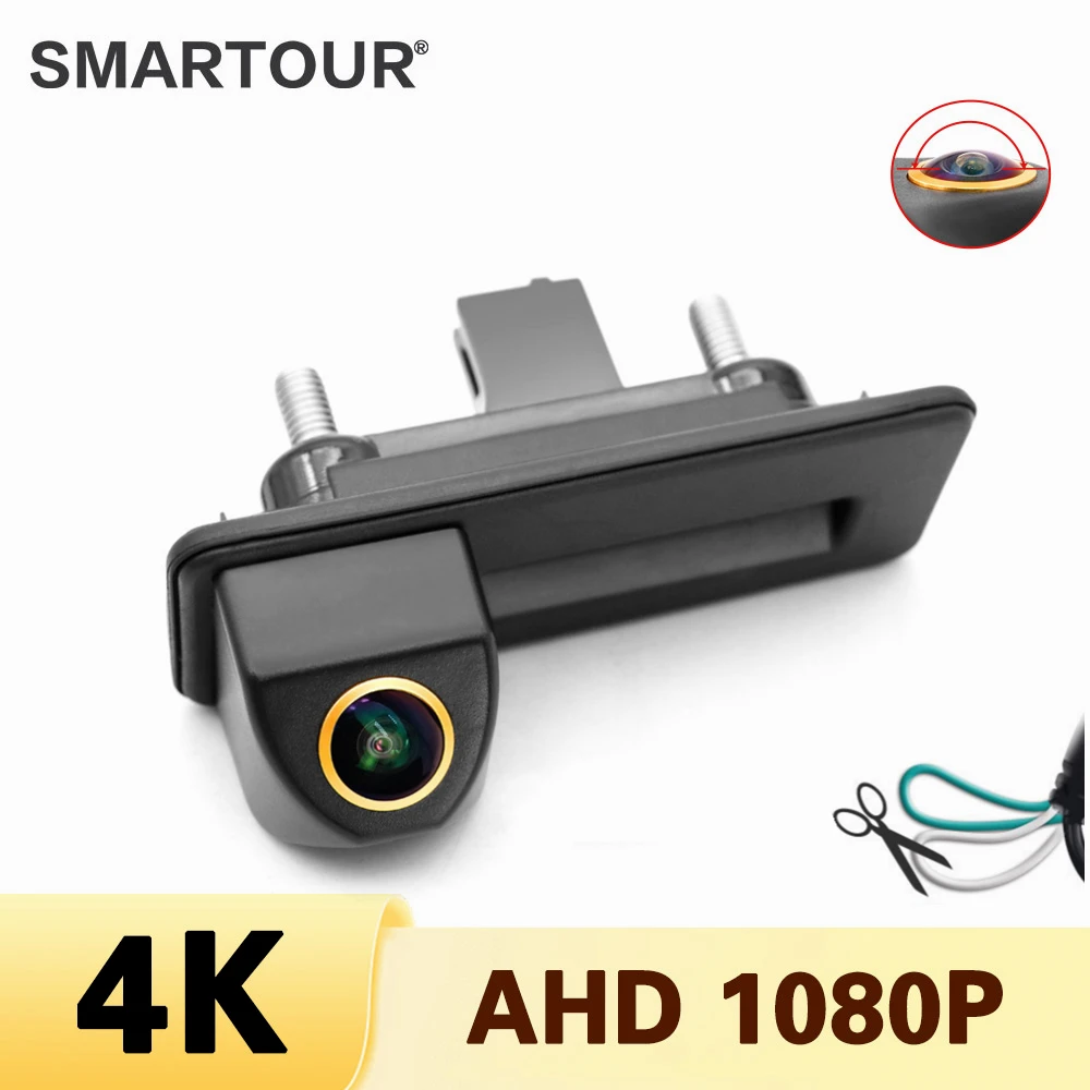 

Камера заднего вида SMARTOUR CVBS AHD 1080P с ручкой багажника для VW Skoda Octavia 2 3 A5 Fabio Yeti Superb Audi A1 A3