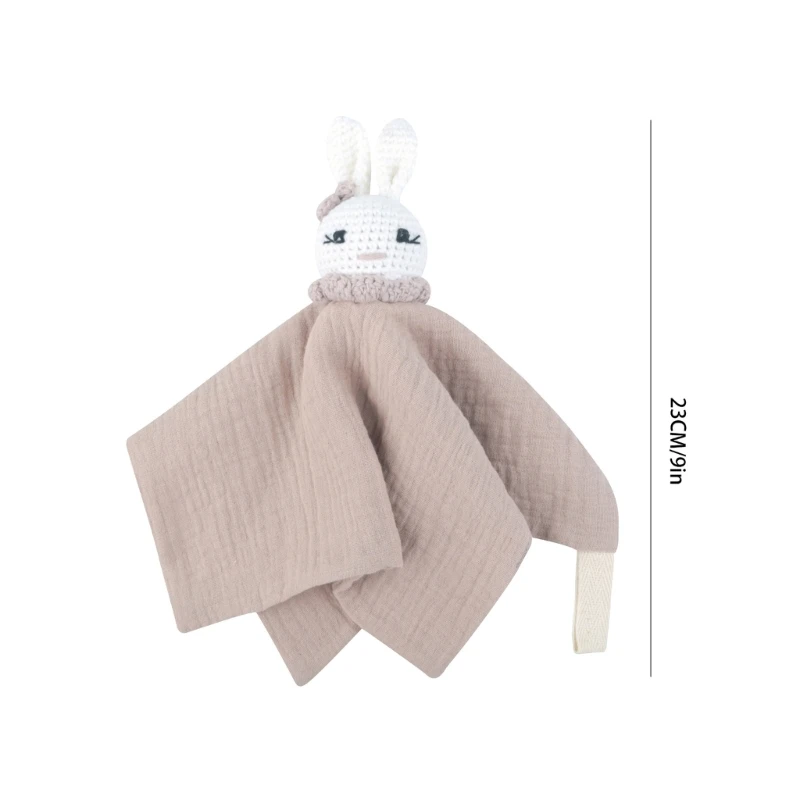 Baby Blanket Lovely Crocheted Rabbit Appease Towel Comfort Soothes Handkerchief Dropshipping