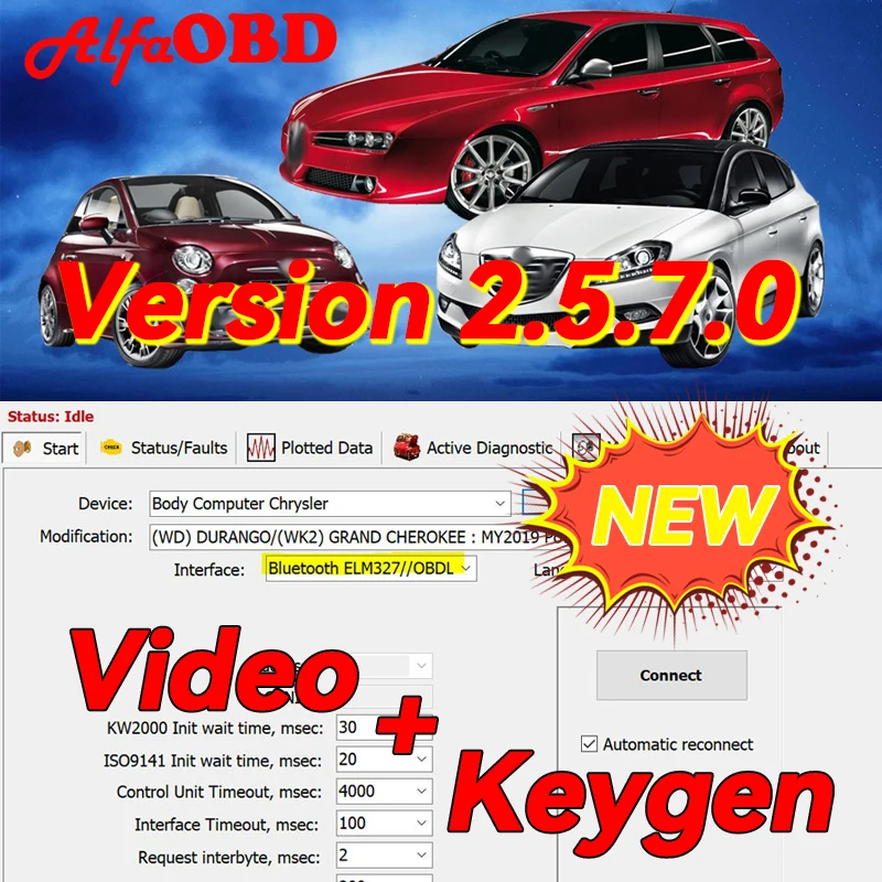 2025 AlfaOBD v 2.5.7.0 For Windows Licensed - Diagnosis For Alfa/Fiat/Lancia/Abarth/Dodge/RAM/Chrysler/Jeep/Peugeot/Citroën