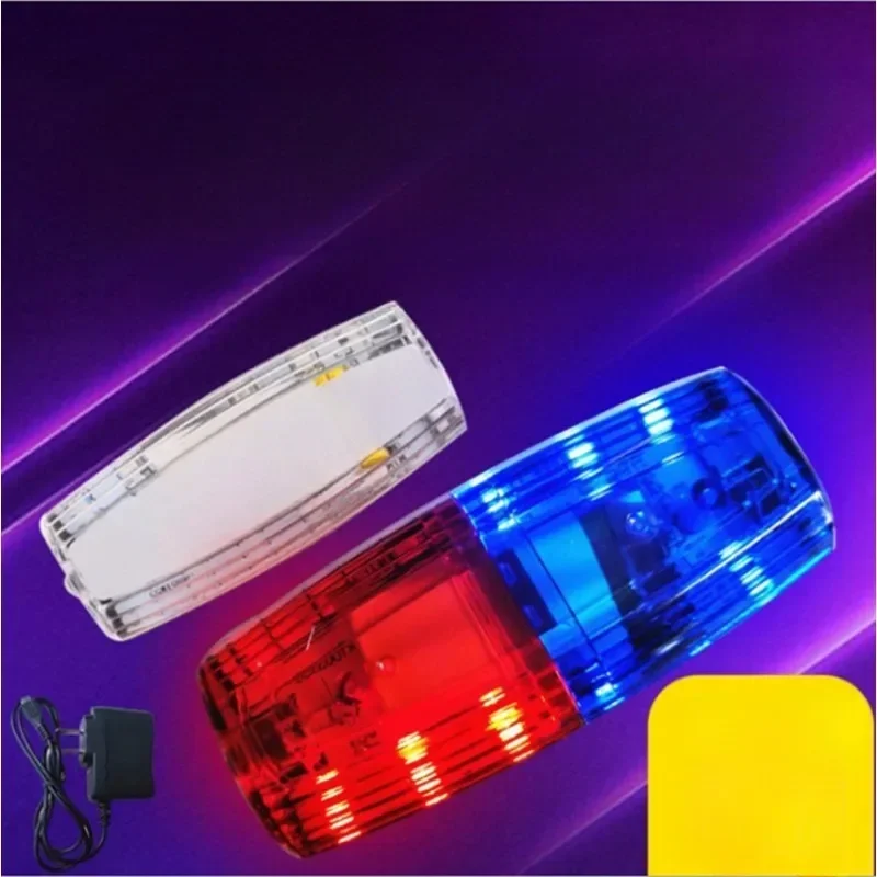 LED Red Blue Multifunction Clip Flashing Warning Safety Shoulder Police Lights USB Charging Emergency Lamp Bicycle Accessories