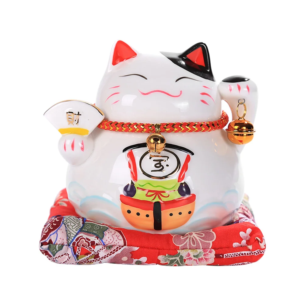 

Adorable Fortune Cat Shape Ceramic Piggy Bank for Kids Bedroom Decor Desktop Coin Container Money Storage Box Lovely Saving Jar