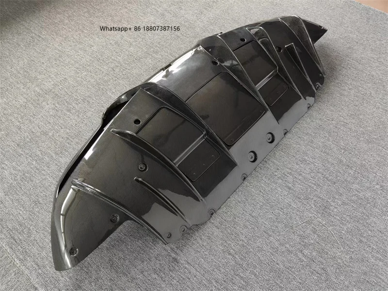 

forFerrari F8 Modification N-style Carbon Fiber Rear Diffuser Four Piece Body Kit Front Bumper Edge Side Skirts