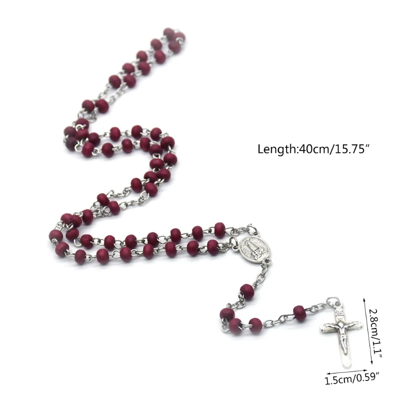 for Cross Rosary Necklace Packaging Box Church Meditation Belief Present for Christian Religion Believers Precious DropShipping