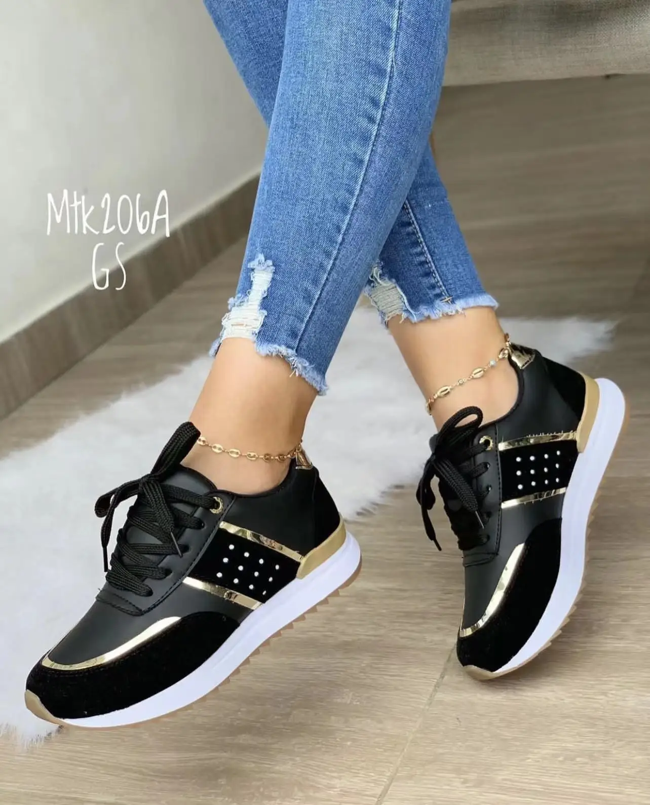 Women Platform Sneakers Shoes Leather Casual Sport Shoes Ladies Outdoor Running Plus Size Vulcanized Shoes Zapatillas Mujer