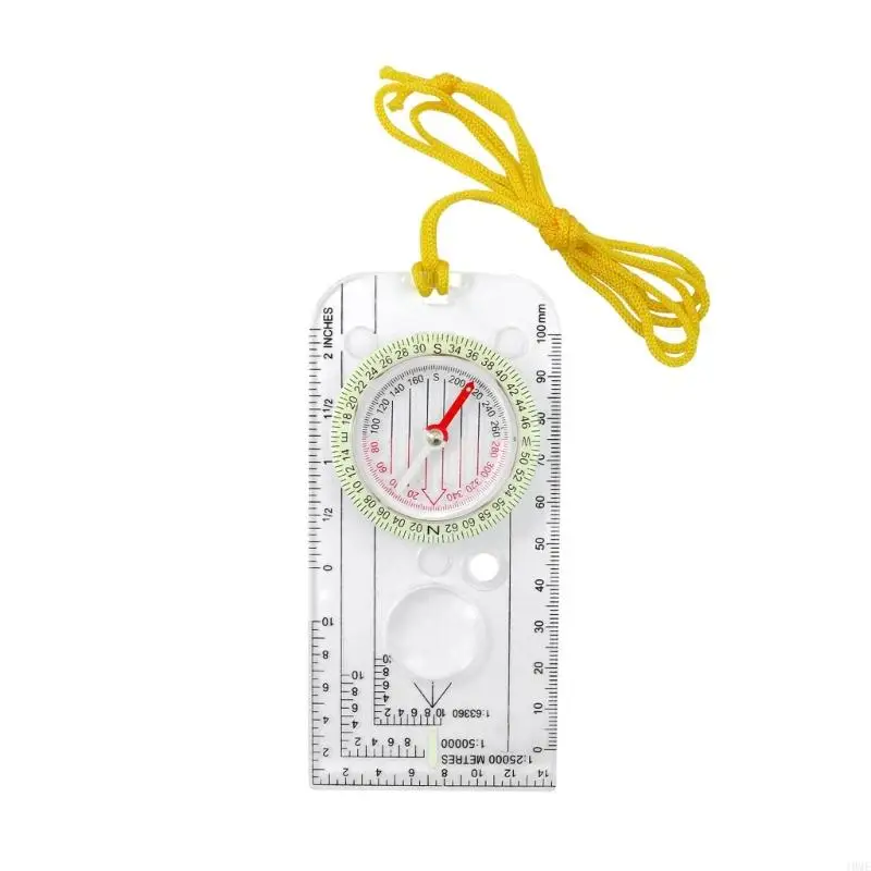 Acrylic Compasses Map Ruler Portable Orienteering Compasses Outdoor Navigation Compasses for Camping Hiking Backpacking