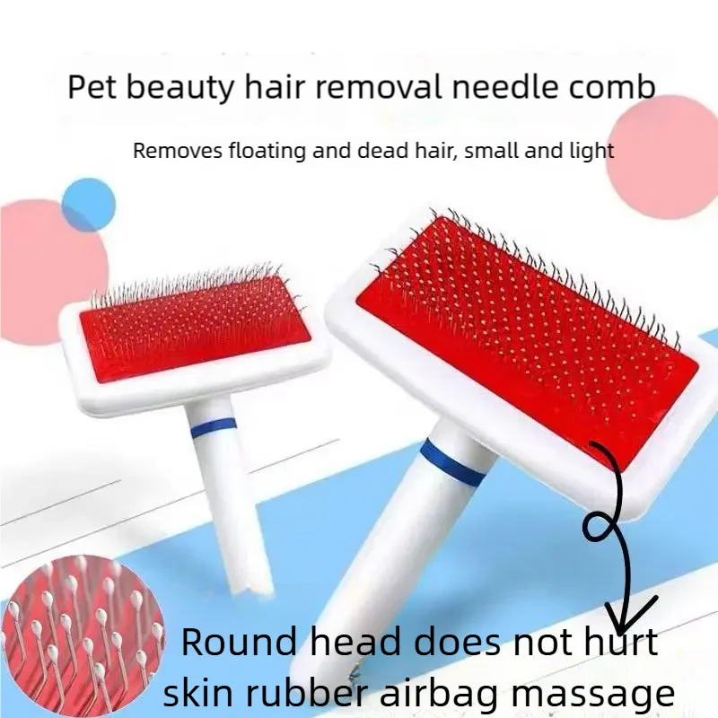 Pet Slicker Brush for Dogs Cats Massage Brush Deshedding Comb Grooming Brush for Poodle Maltese Puppy Kitten Guinea Pig Rabbit