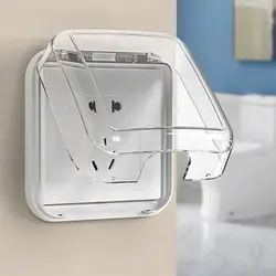 Hassle-free Installation Waterproof Wall Switch Cover Box for Light Socket Doorbell Self-adhesive Guard for Bathroom Accessories