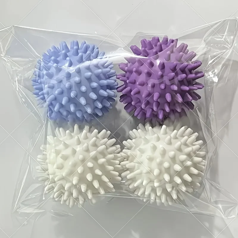 4 Pcs Small Silicone Laundry Balls Anti-Stick Anti-Tangle Reusable Washing Machine Cleaner, Household Clothes Laundry Care Tool