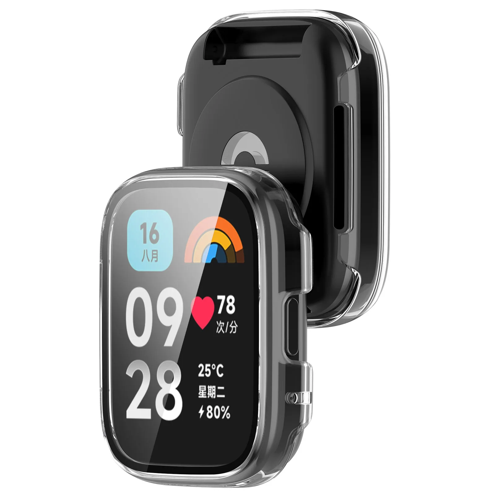 Funda para pantalla protectora de vidrio de reloj inteligente, carcasa dura para Xiaomi Redmi Watch 3 Active/2 Lite, Accesorios inteligentes