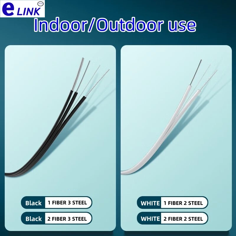 Fiber optic cable for home decoration 100m indoor outdoor single-mode ftth wire pre embedded broadband for household use