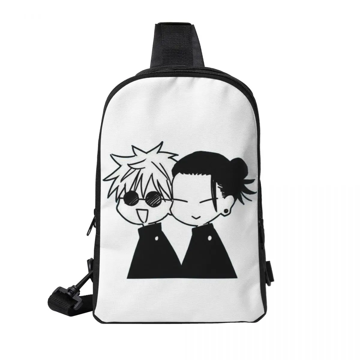 

Gojo Satoru And Geto Suguru Chest Bag Men Sling Crossbody Backpack Chest Bag Travel Hiking Daypack Shoulder Bag