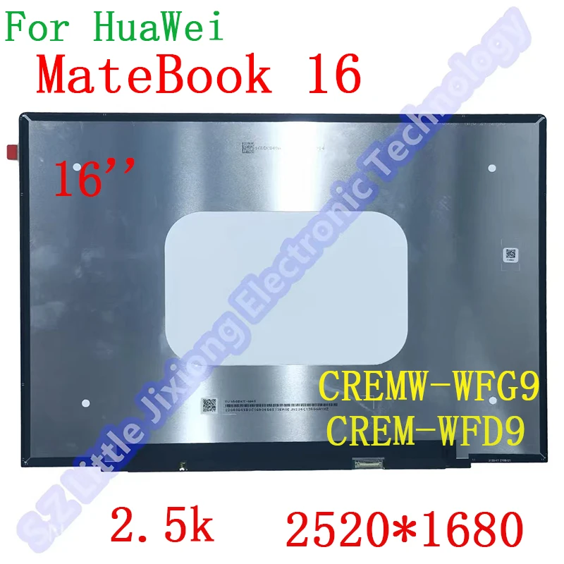 

NEW Original 16 Inch for Huawei MateBook 16 LCD Display Touch Screen Assembly for Huawei CREM-WFD9 CREM-WFG9 LCD Replacement