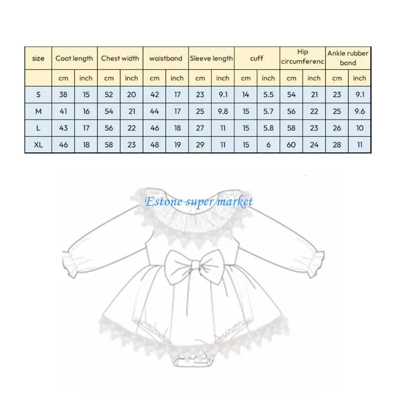 090B رومبير قطن ناعم وأنيق للفتيات الصغيرات مزين بالدانتيل وأكمام طويلة، تصميمات بأكمام طويلة، مريح لعمر 0 3 أشهر #6