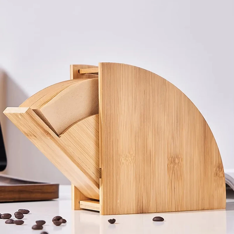 Coffee Filter Holder Coffee Paper Storage Rack Renewable Stand Coffee Filter Paper Container Stand
