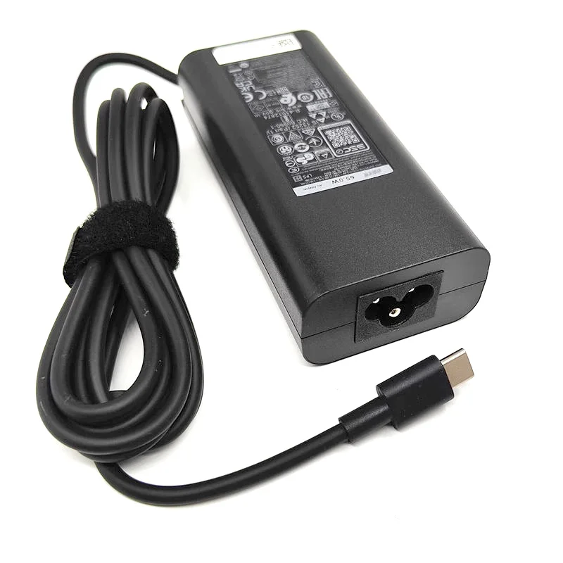 For Dell 65W USB-C Type C Laptop AC Adapter Power Charger 20V-3.25A 5V3A 9V3A 15V3A HA65NM190 LA65NM170 DA65NM170 DA65NM190 view 2