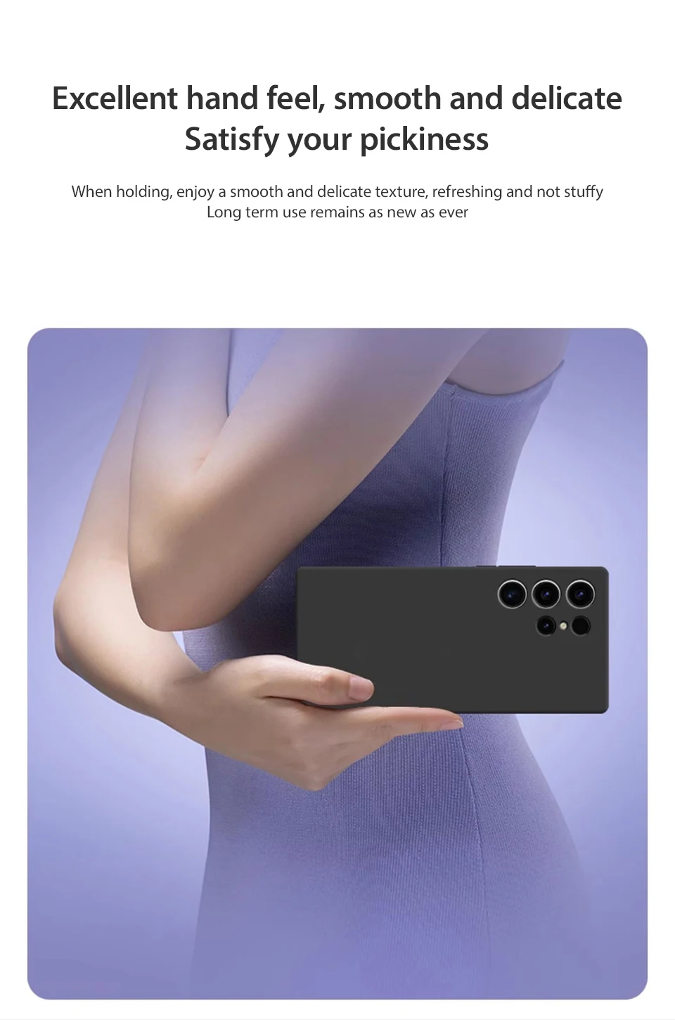 Luxuriöse Stoßfeste Hülle für Samsung Galaxy S26 S24 S23 S22 S21 S25 Ultra Plus Minimalistische Einfarbige Weiche Rückseiten-Abdeckung Zubehör – Detail 3