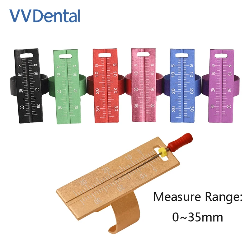 Aluminium Dental Endodontist Finger Ruler,Precise Measuring Scale Instrument for Endodontic Procedures 1 Piece Dentist Rulers