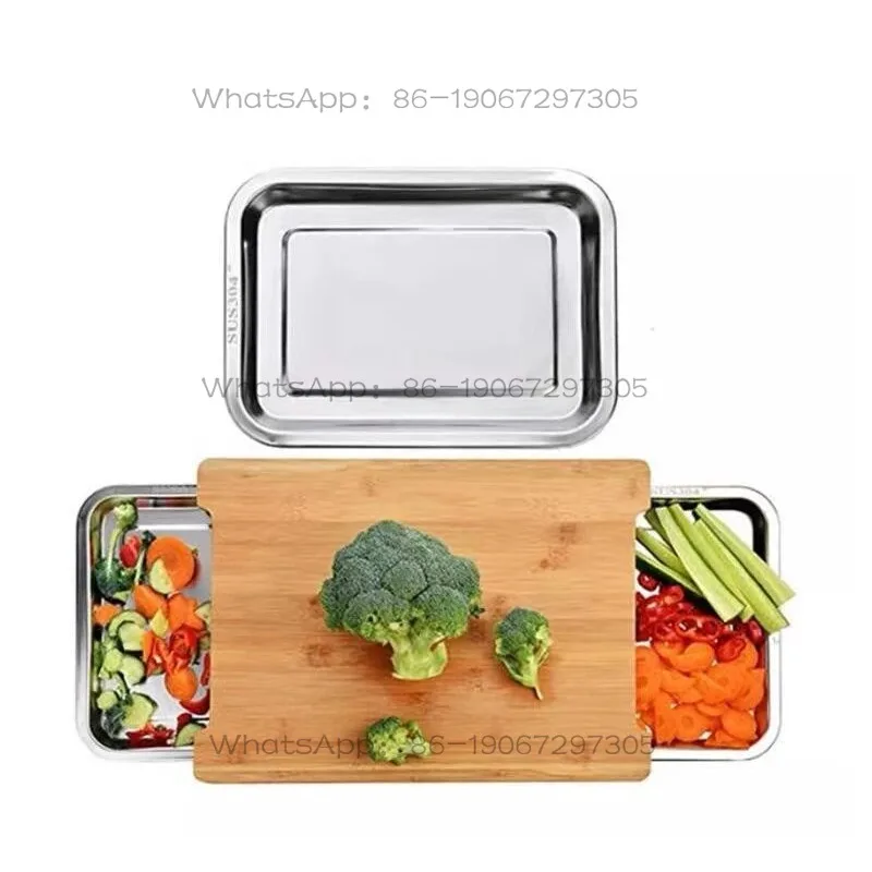 

Bamboo Kitchen Household Drawer Type Multifunctional Thickened Fruit and Vegetable Cutting Board