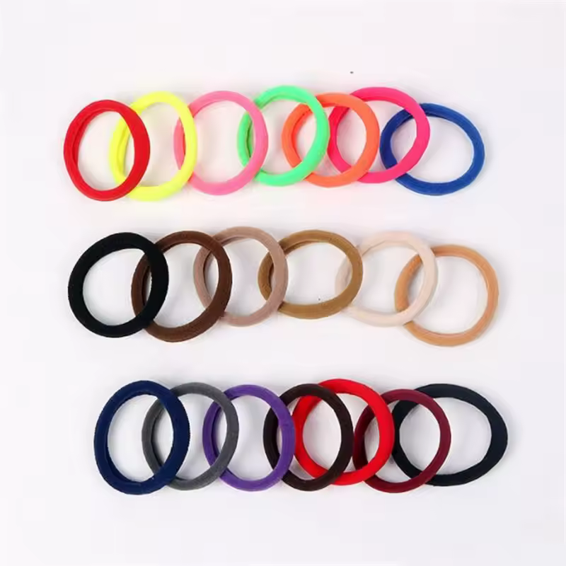 50pcs Black Elastic Hair Band Leagues Ties Colets Scrunchies Springs Gum Accessory For Girl Women No Damage Pigtails Holder Set - Image 2