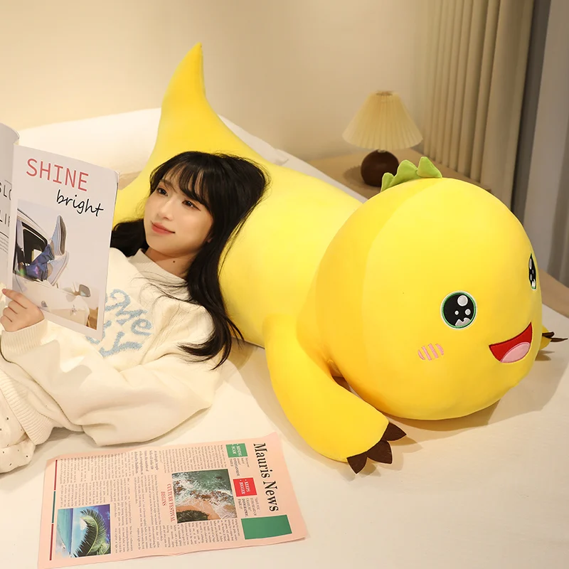 90/110/130cm Kawaii Milk Dragon Doll Plush Toy Pillow Nailong Stuffed Doll Cartoon Anime Accompany Sleep Toy Kid Birthday Gift