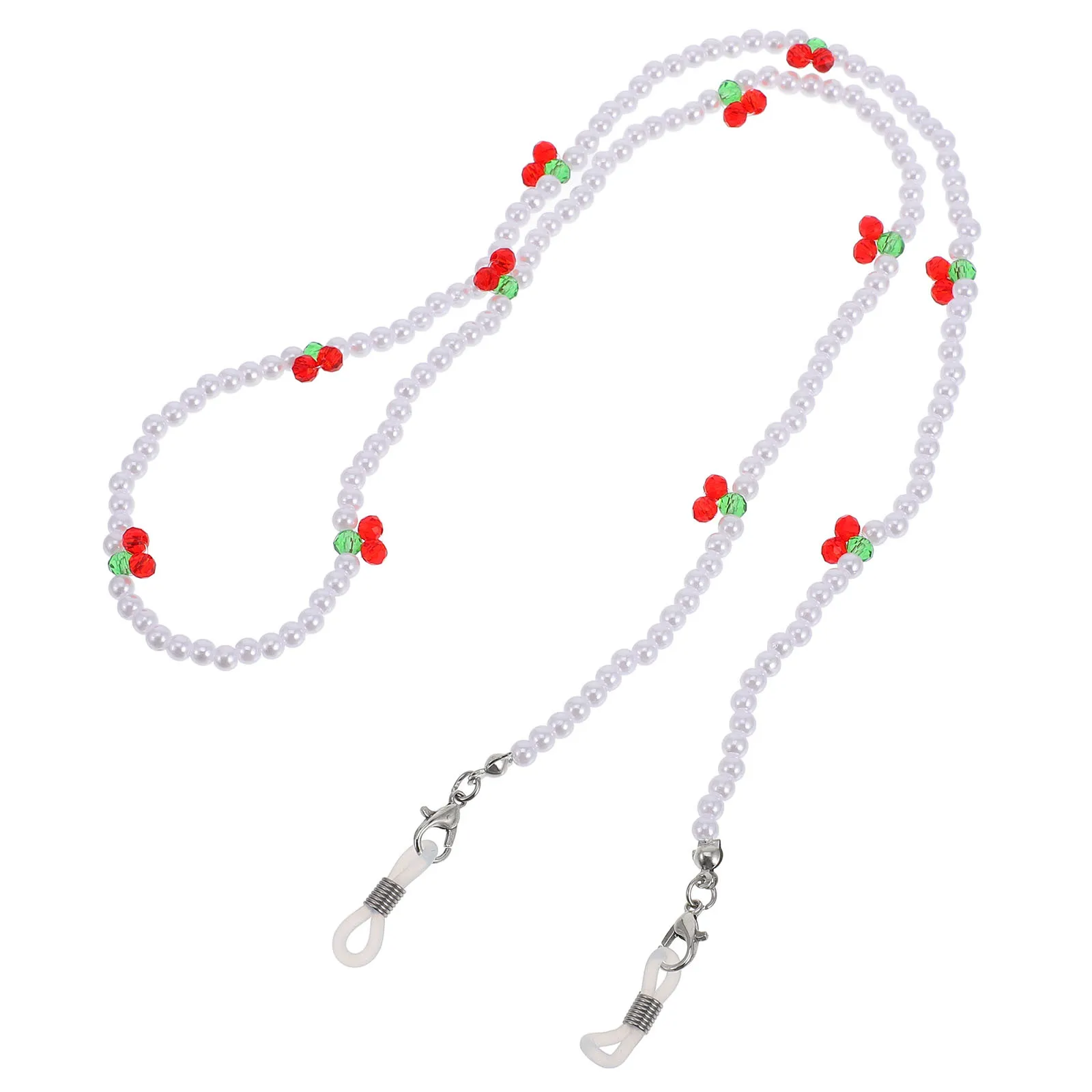 

1Pcs Cherry Bead Glasses Eyeglasses Hanging Cord Mask Chain Protective Functional Glasses Strap Unique Design