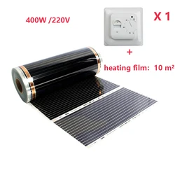 Infrared Heating Film With Smart Wifi thermostat 400w/m2 Warm Floor Mat Kits for Home underfloor heating width 50cm