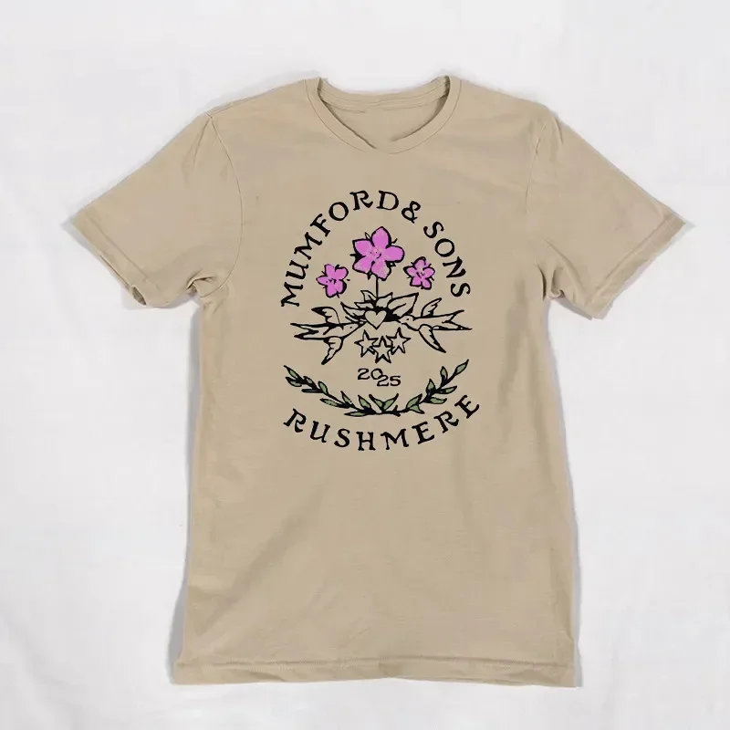 NEW Mumford & Sons Band Tour 2025 Gift For Fan Sand T-shirt GC3582