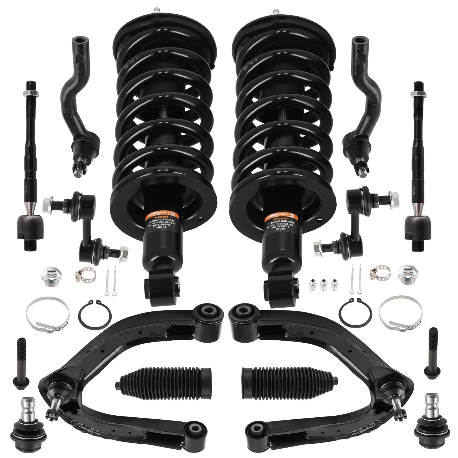 Front Struts + Upper Control Arms Tie Rod End Stabilizer For Nissan Titan 04-15