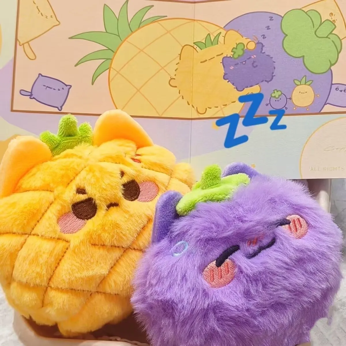 퀴렐 레비의 답장 플러시 인형 펜던트 문 리버 파인애플 탈부착 가능 세탁 가능 인형 마운틴 대나무 키체인 가방 펜던트 선물