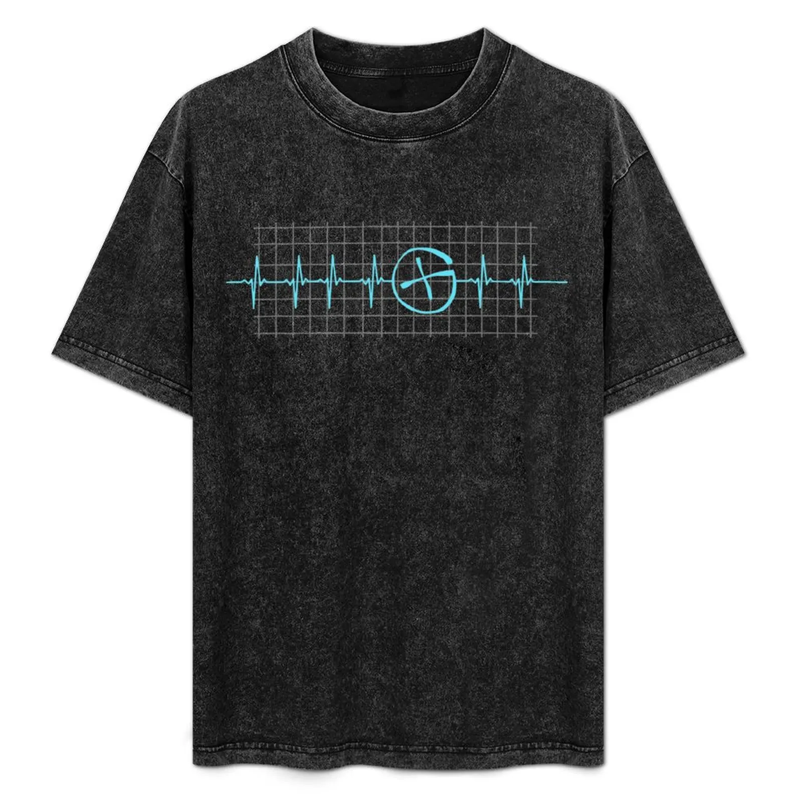 

Geocaching Heartbeat T-Shirt Work Short Sleeve Cotton Top