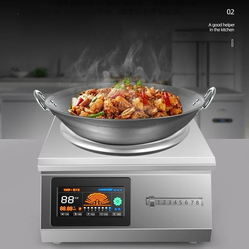 

Индукционная плита с тройной мощностью 8000 Вт/6000 Вт/5000 Вт с двойной поверхностью для коммерческого ресторана