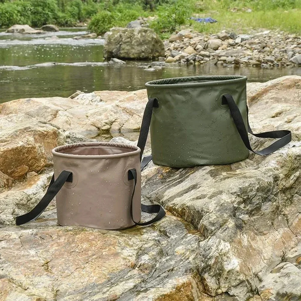 Portable Collapsible Outdoor Water Bucket, 10L/20L Foldable Portable Basin with Reinforced Handles for Camping Hiking Fishing 5 Portable Collapsible Outdoor Water Bucket, 10L/20L Foldable Portable Basin with Reinforced Handles for Camping Hiking Fishing - Image 5