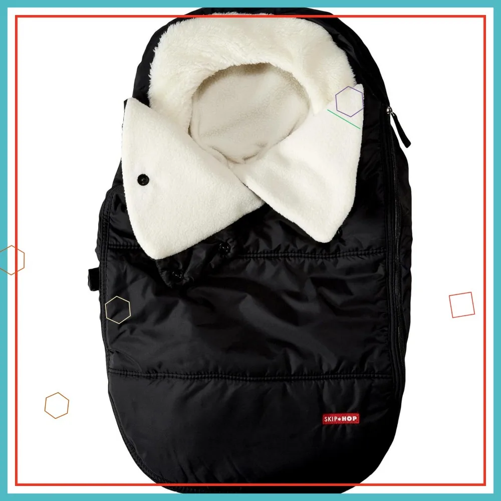 

Winter Car Seat Cover for Babies, Universal Fit with Zip-Off Flap and Fleece Lining