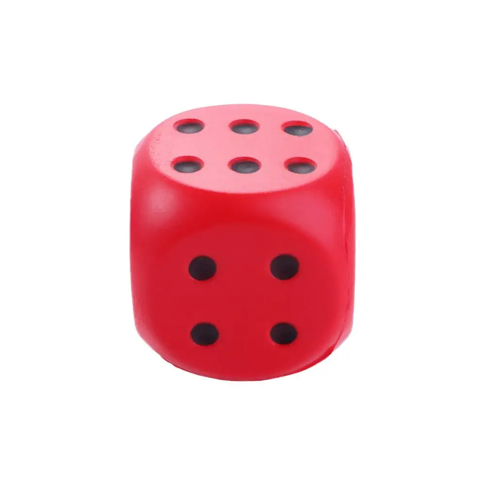 Gag Toy Fun Gifts Length 6cm Squeeze Solid Color Elastic Toys Soft Anti Stress Point Dice Sponge Dice Pressure Relief