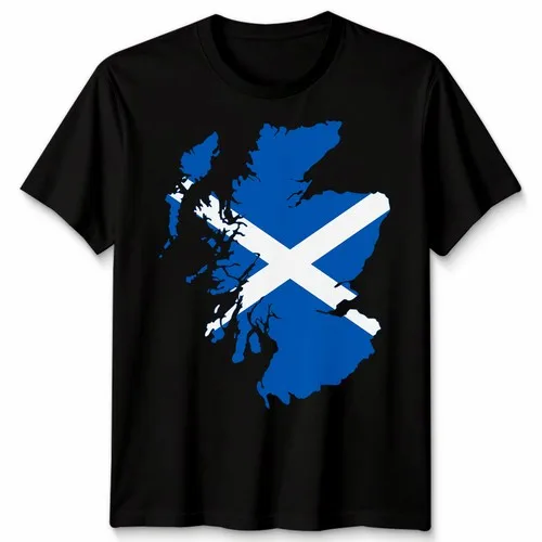 Scotland Flag Slash Unisex T Shirt Scottish Football Rugby Fan Gift Idea Tee
