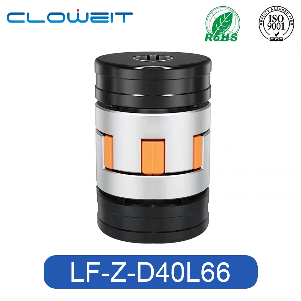 Cloweit LF-Z-D40L66 High Torque Shaft Coupler 4 Jaw Locking Assembly Flexible Plum Coupling for Cynchronous Motors