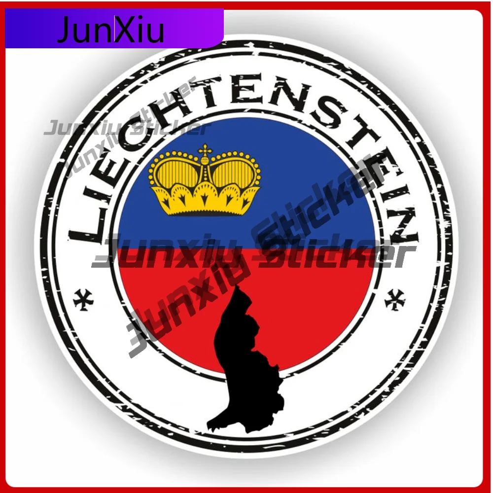 

Liechtenstein Seal Featuring Seal Emblem Sticker Round Flag Decoration Surface Protection Waterproof Designed For Bodywork