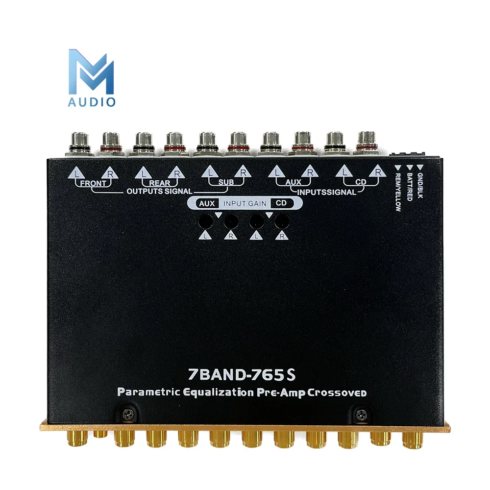 7 Band 765S Parametric Equalization Pre-Amp Crossover Car Audio Equalizer Professional Sound Equipment