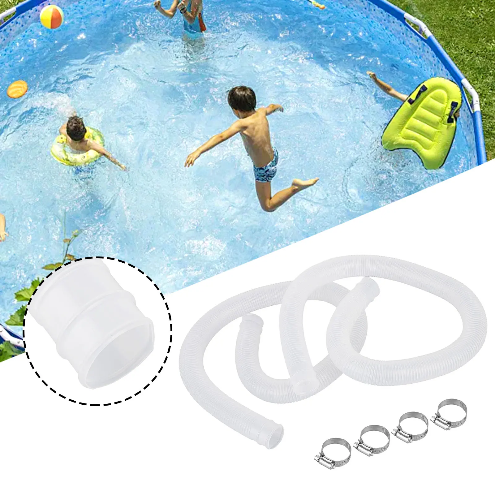 32mm Diameter Pool Hose Replacement Swimming Pool For Above Ground Pools For Filter Pump 300GPH 330 GPH 530 GPH And 1000 GPH