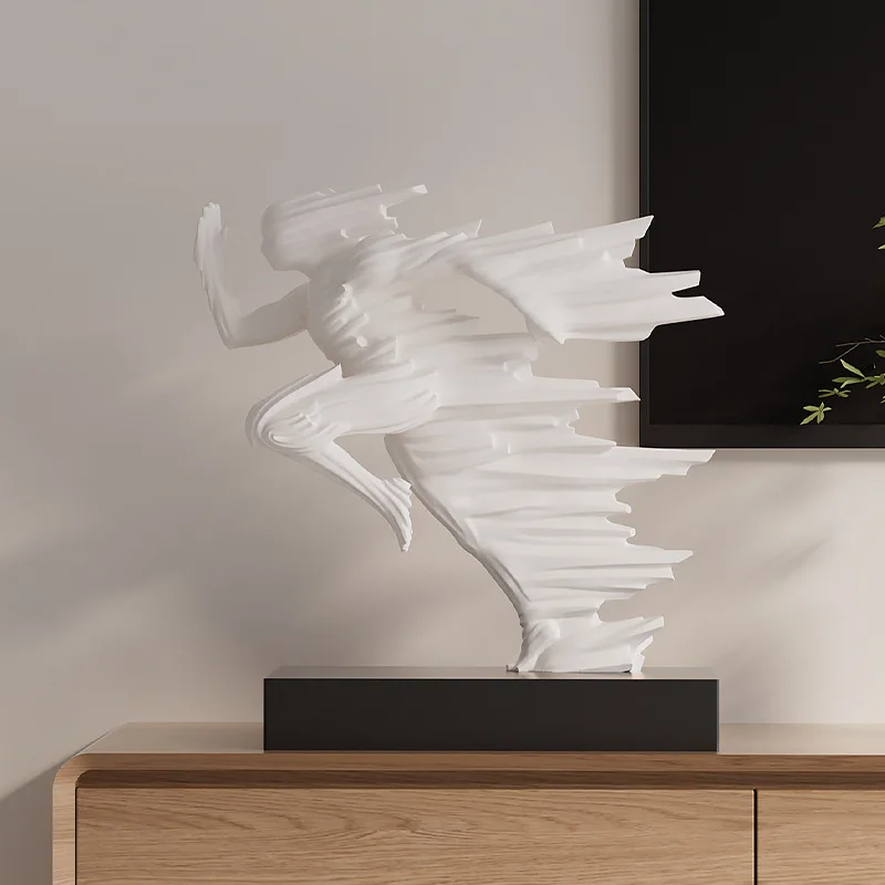 Modern Minimalist Running Inspirational Character Figurine Running Statue, Fashionable Sculpture for Home Office Decoration