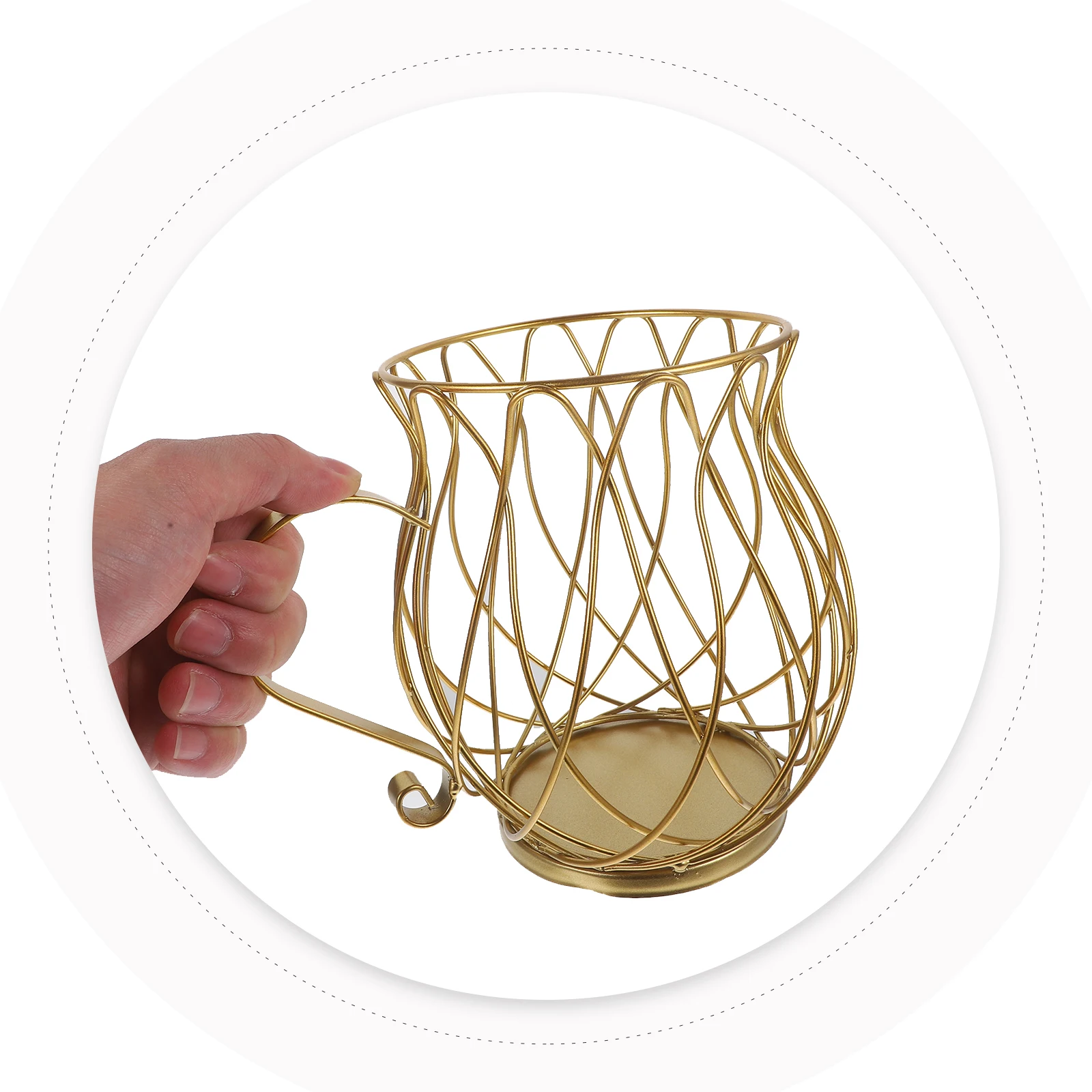 

Container Coffee Capsule Storage Stand Basket Holder Wrought Iron Capsules Display