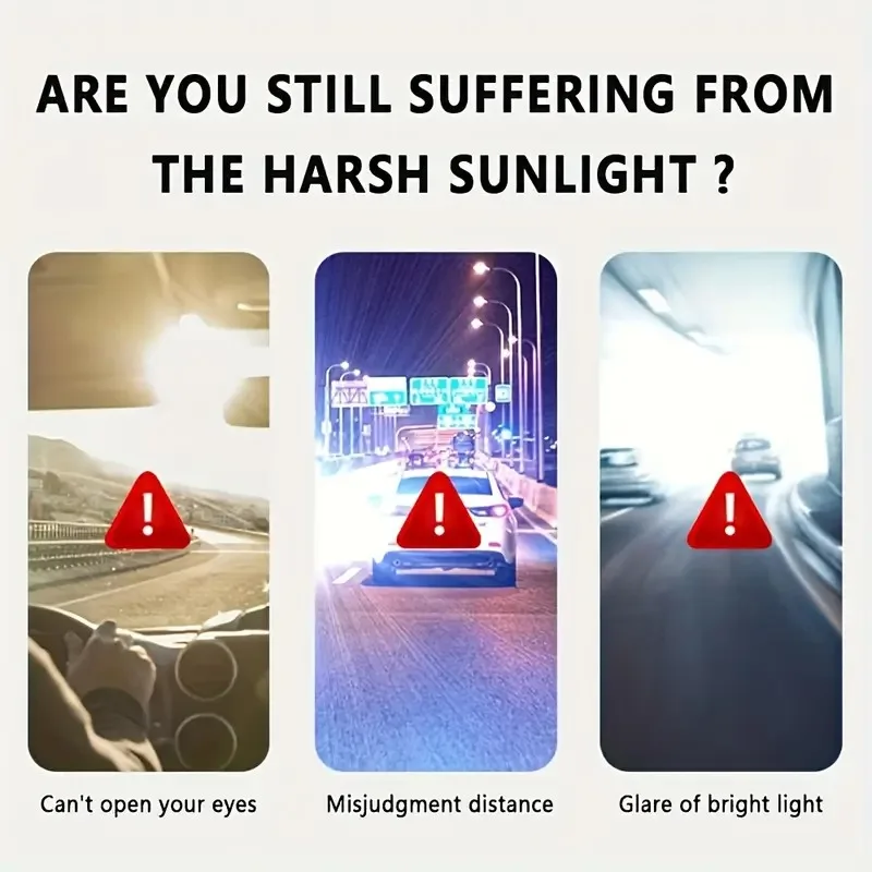تمديد حاجب الشمس للسيارة، إغلاق بإبزيم، بديل حاجب الشمس مناسب لملحقات حاجب الشمس للسيارة عالي الدقة العالمية، مستقطبة مبهرة Su
