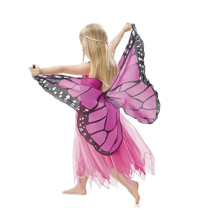 Butterfly Fairy Angel Wings para crianças, capa de Halloween, palco para meninas, dia de Natal e Natal