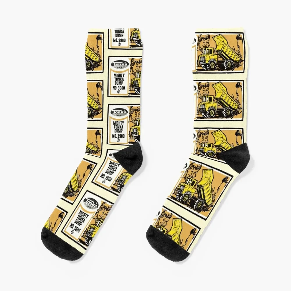 TONKA - Mighty Tonka Dump - Authentic, Distressed Socks with print floral Male Socks Women's