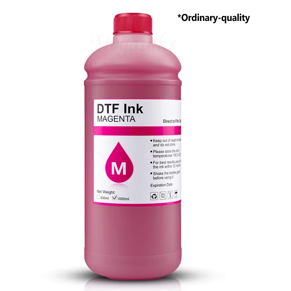 1000ML DTF หมึก Direct Transfer ฟิล์มการถ่ายเทความร้อนสําหรับ Epson I3200 P800 L1800 1390 L800 L805 1430 3880 ฟิล์ม PET ธรรมดาคุณภาพ