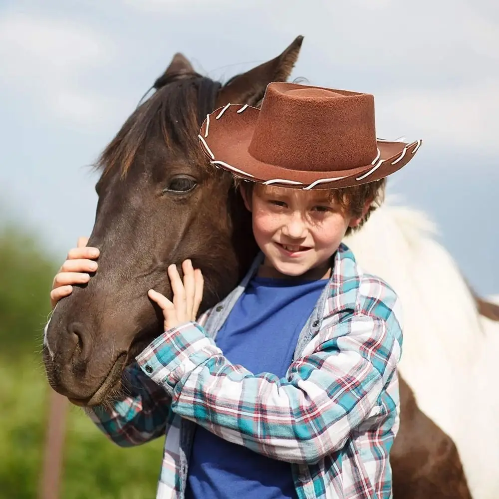 Lustiges Cowboy-Accessoire, Cowboyhut, verstellbarer Filz-Prinzessinnenhut, Requisite für Verkleidung, Cosplay-Kostüm, Cowgirl-Hut, Geburtstag – Detail 2