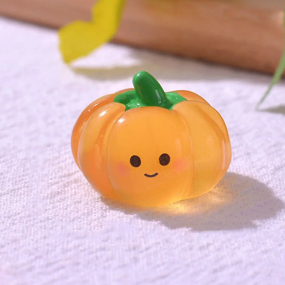 Cute Simulation Luminous Vegetables Umpkin Mushroom Mini Vegetables Figurines Miniatures DIY Decorations Broccoli Tomato