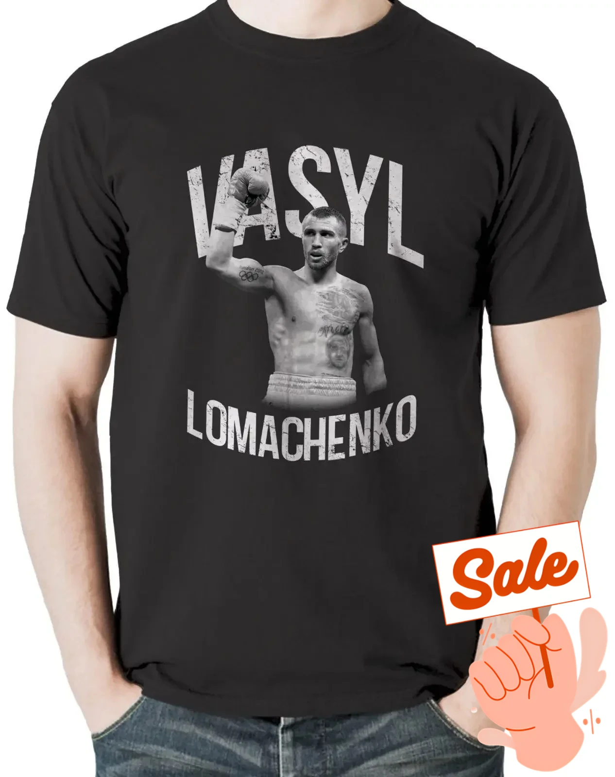 Boxing BOXER Vasyl Lomachenko T-Shirt 100% Cotton O-Neck Summer Short Sleeve Casual Mens T-shirt Size S-3XL