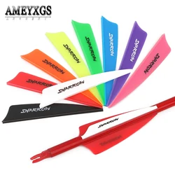 3 Inch Archery Arrow Feather 50pcs Plastic Feather Rubber Vanes Fletching for Aluminum Fiberglass Carbon Arrow Shaft Accessories